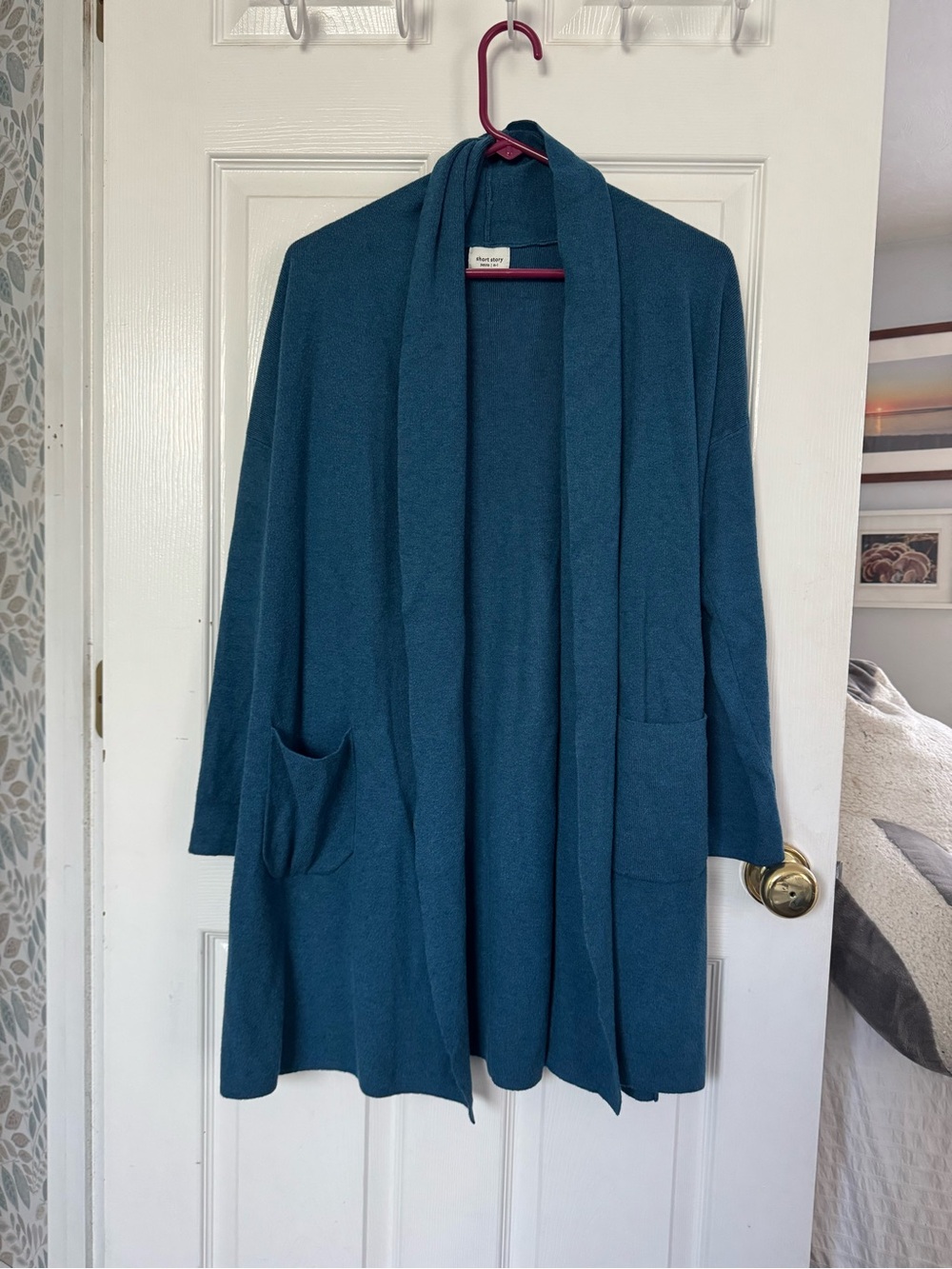Soft Open-Front Women's Cardigan Sweater - Teal